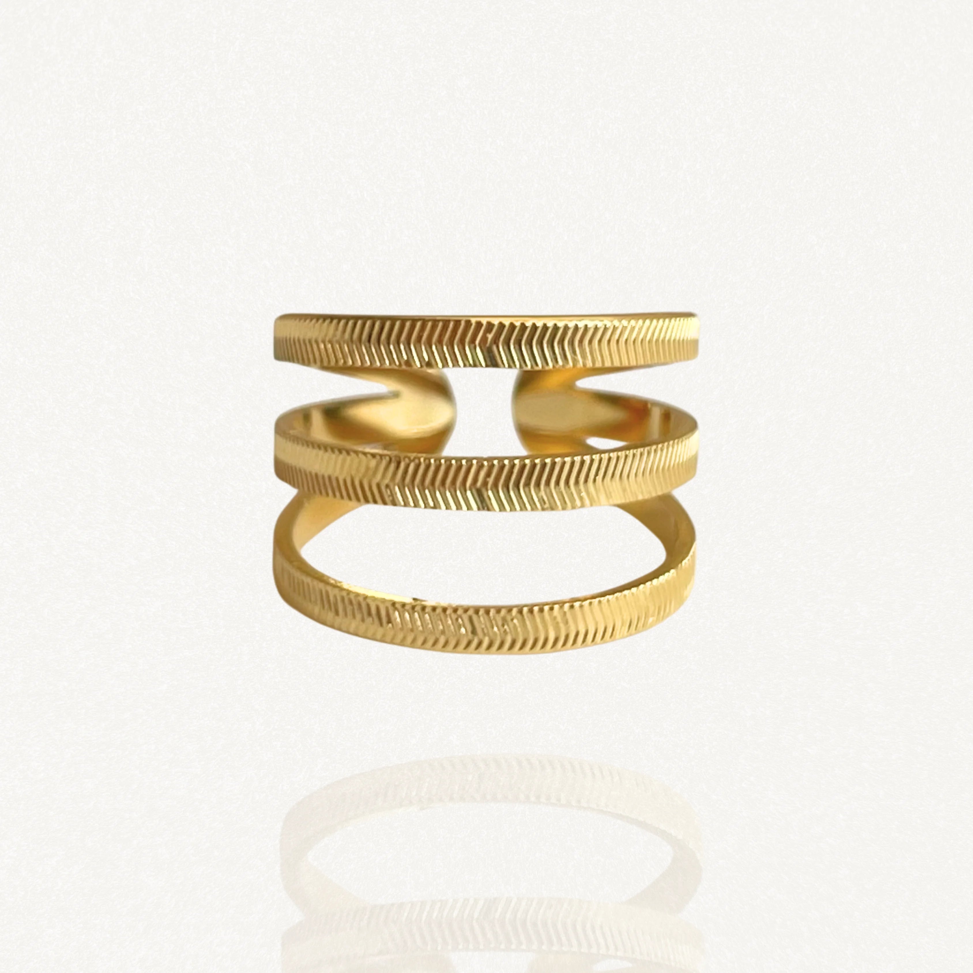 Adjustable Gold Stainless Steel Ring – MAISON DE L'AMOUR
