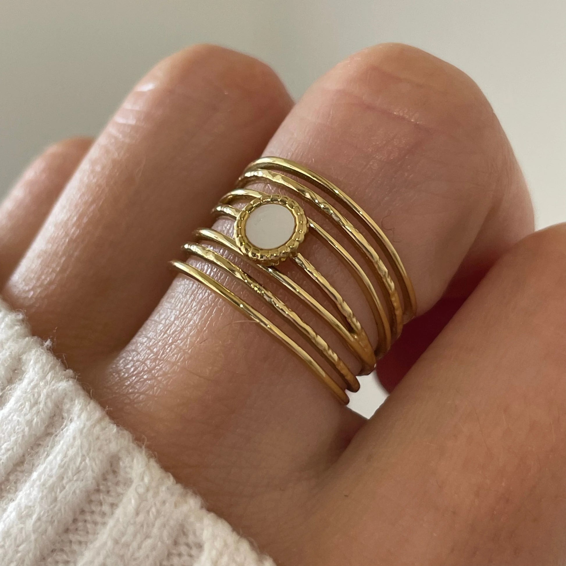 Bague MILA Bague Tendance Femme en Acier Inoxydable MAISON DE L AMOUR
