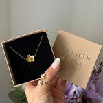 Même design que le bracelet : collier et bague en acier inoxydable doré, pendentifs fleurs, bague ornée de perles, dans un