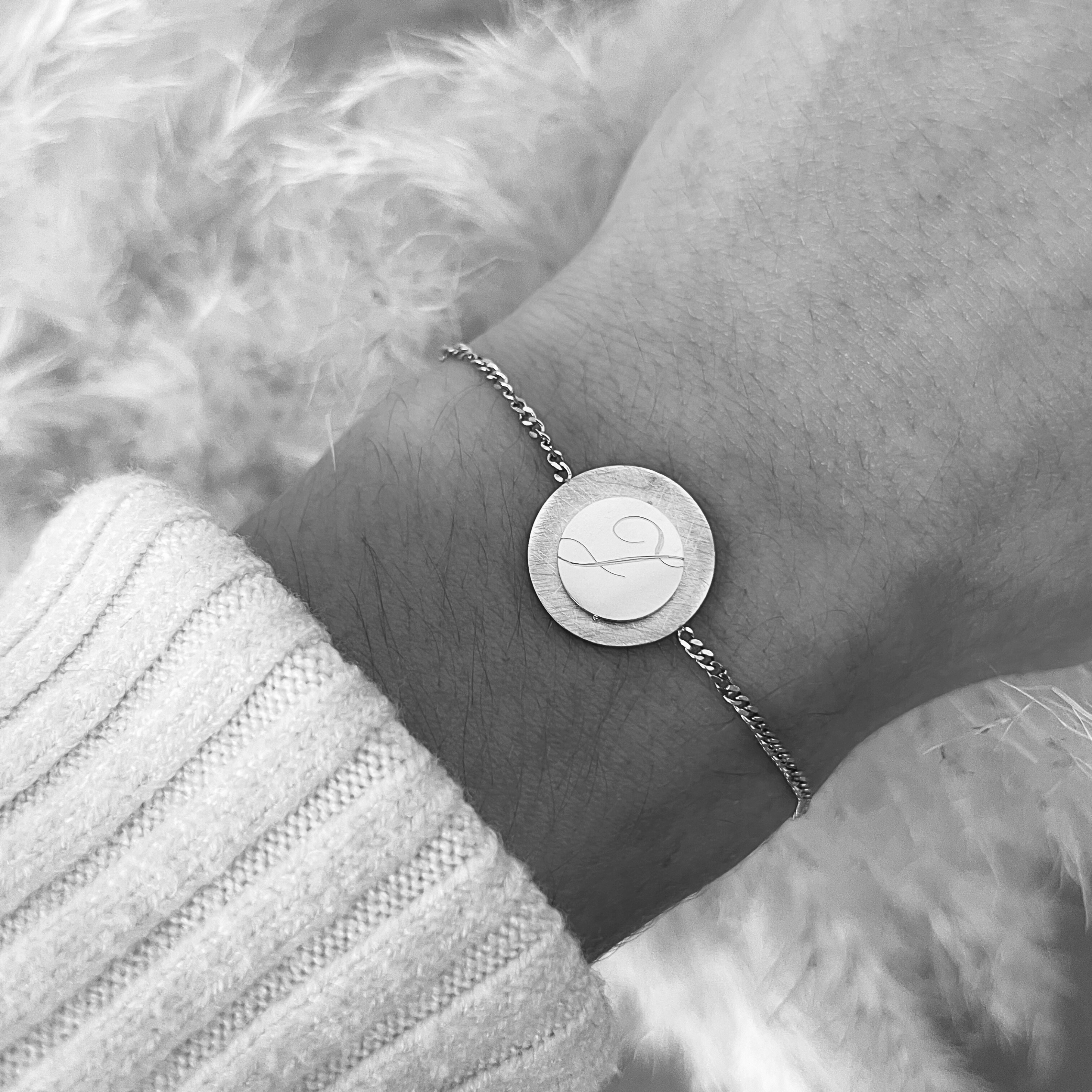 Personalized Brushed Bracelet MY INITIAL 
