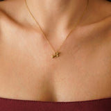 Collier chaîne en acier inoxydable doré, avec un pendentif teckel.