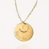 Personalized Necklace DOUBLE MEDAL