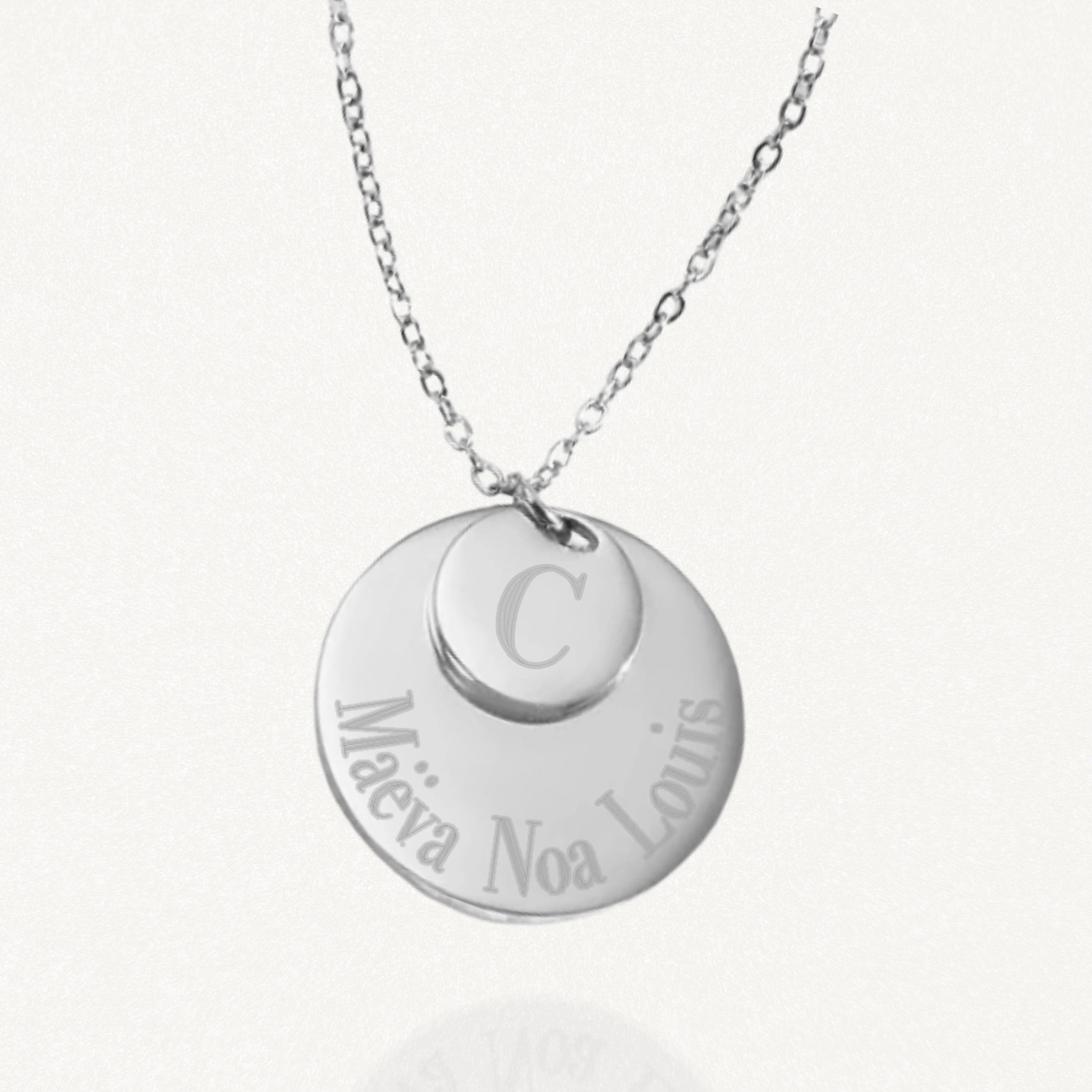 Collier Personnalisé DOUBLE MÉDAILLE