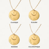 Personalized Necklace DOUBLE MEDAL