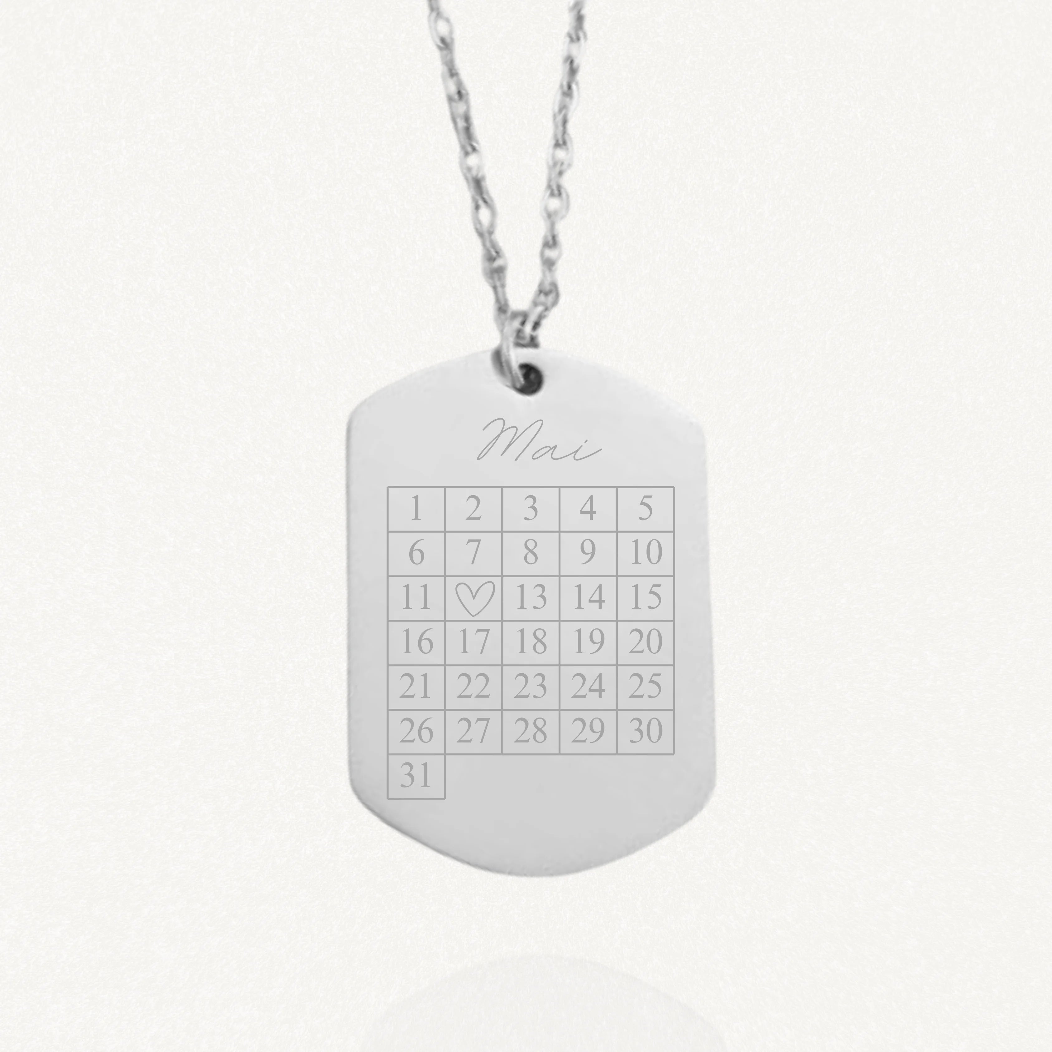 Collier Personnalisé MON CALENDRIER