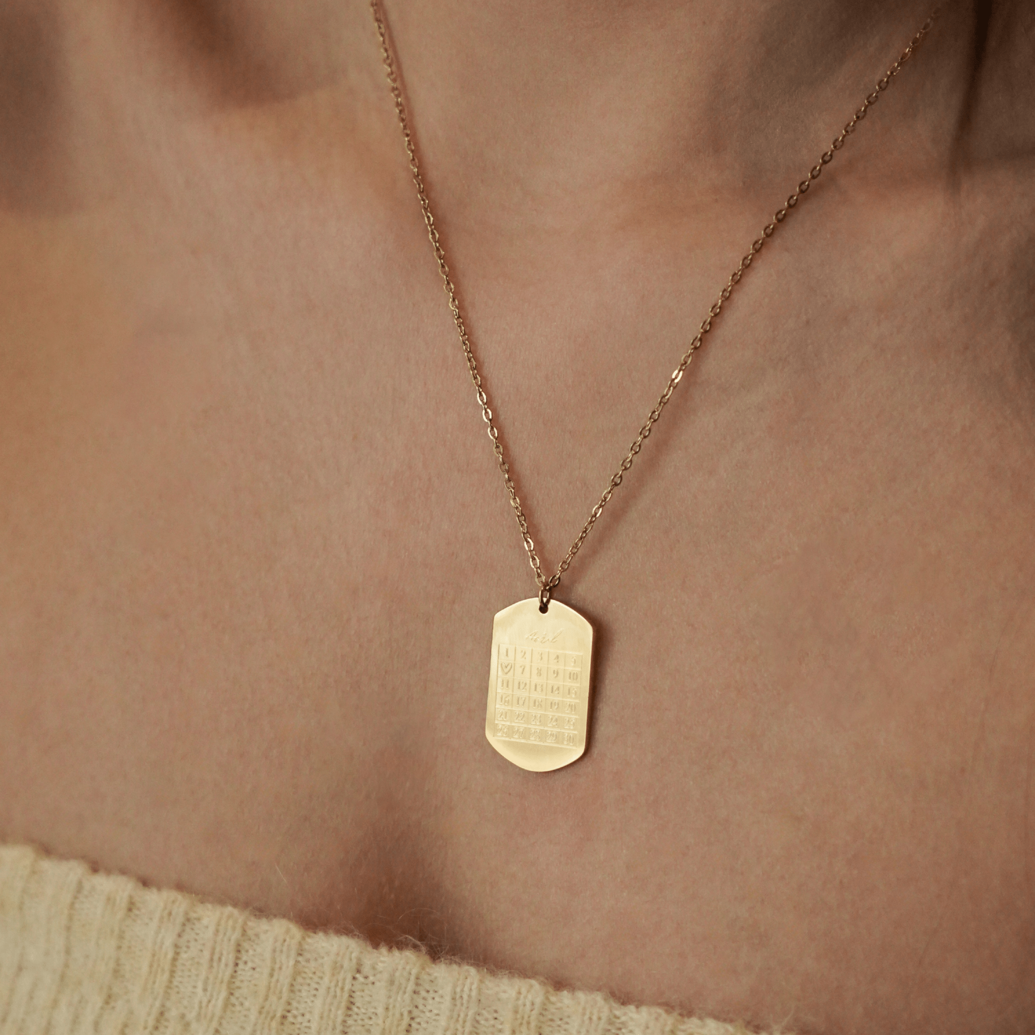 Collier Personnalisé MON CALENDRIER - MAISON DE L'AMOUR - 