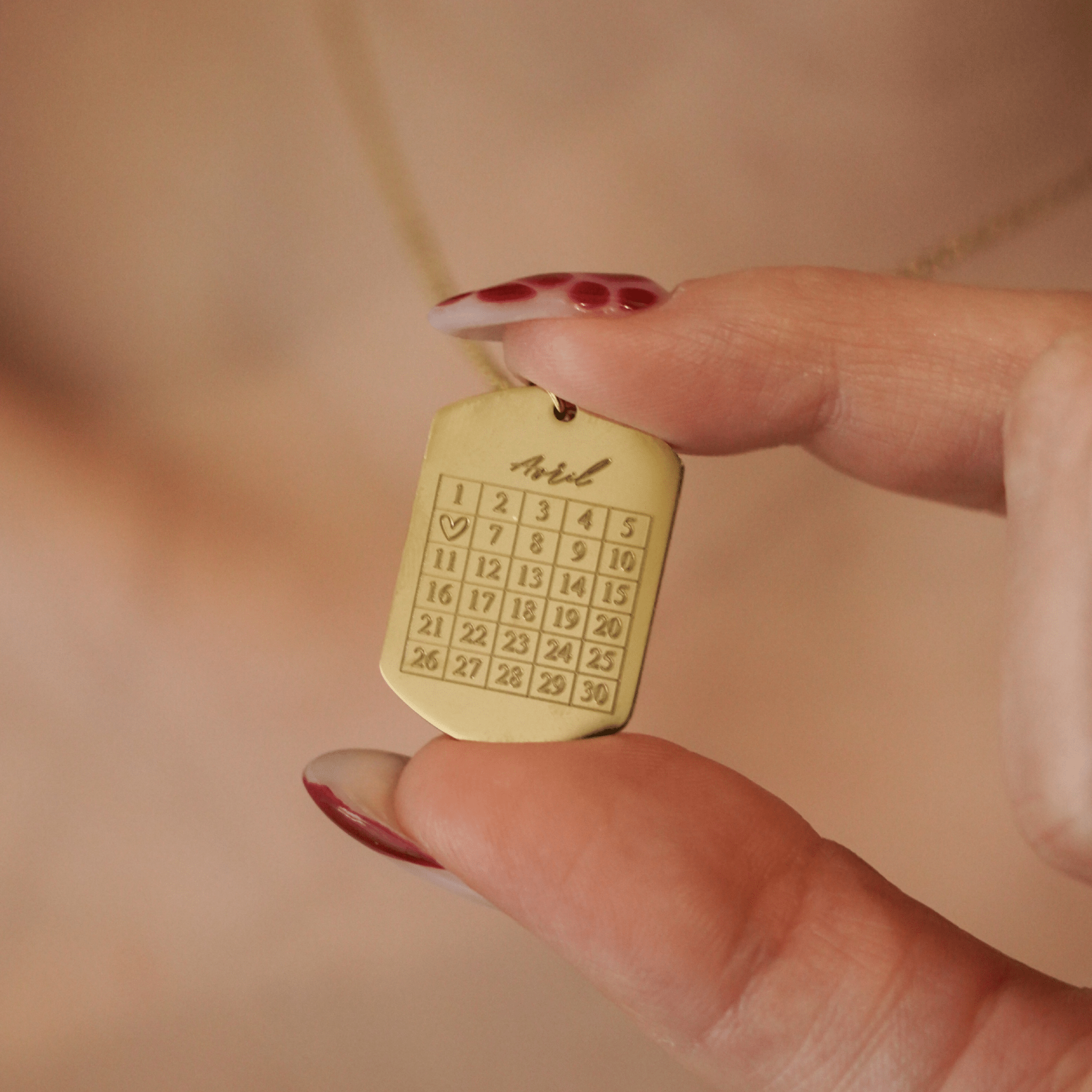 Collier Personnalisé MON CALENDRIER - MAISON DE L'AMOUR - 