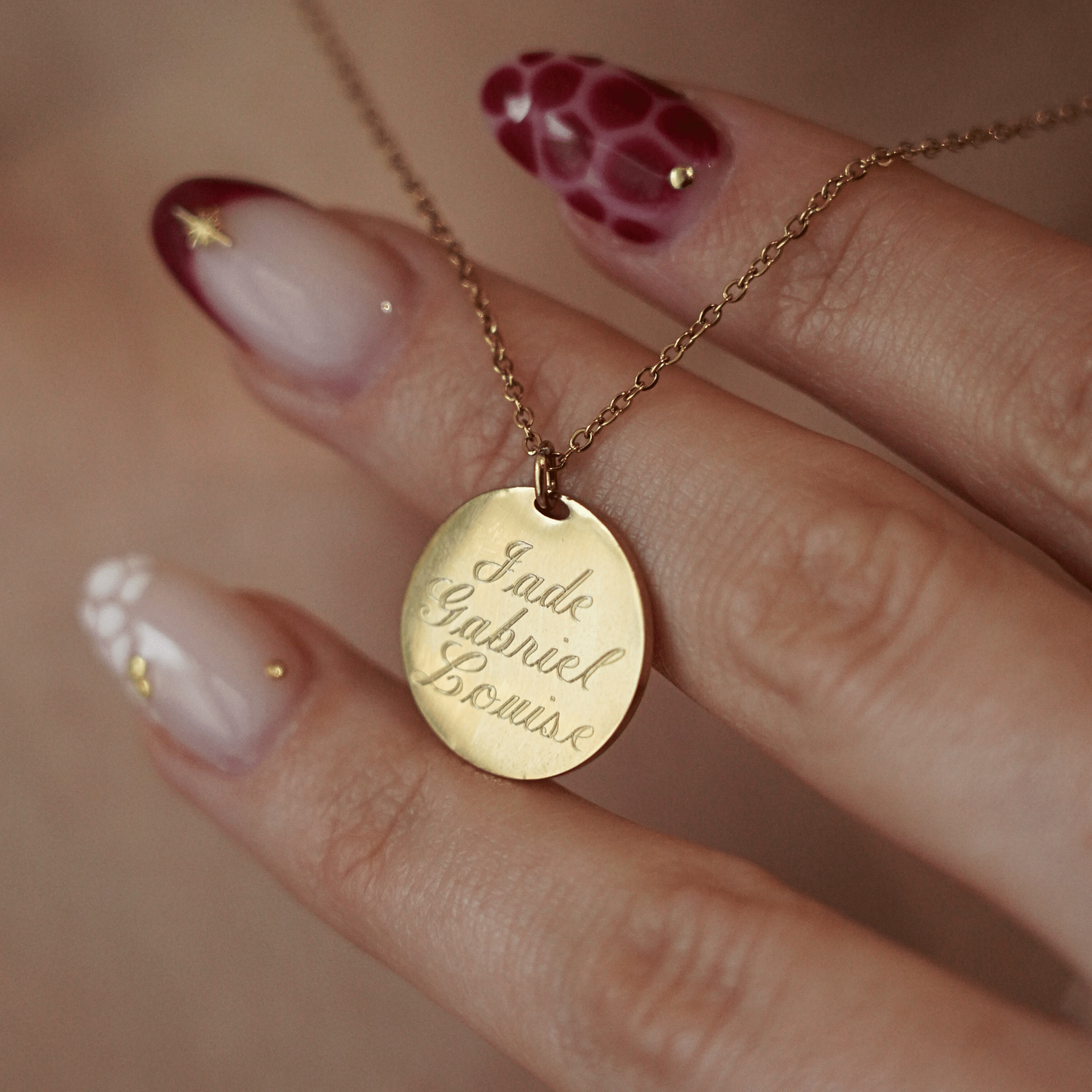 Collier Personnalisé MON TRIO PRÉFÉRÉ - MAISON DE L'AMOUR - 